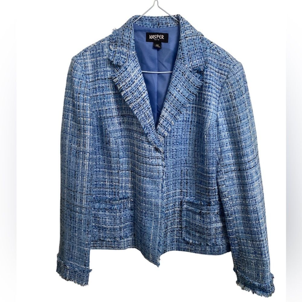 Kasper Women's Tweed Blue Blazer